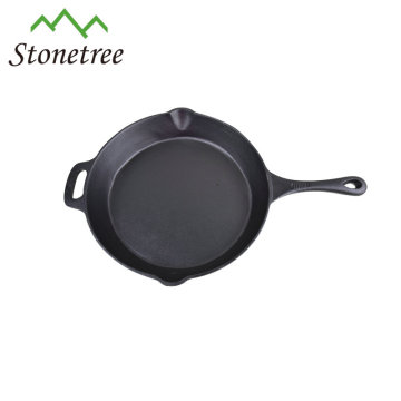 Pre-seasoned Black 15.5 inch Cast Iron Frying Pan